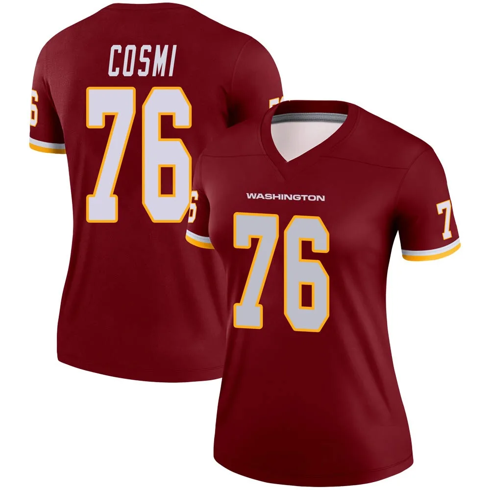 Women's Washington Commanders Sam Cosmi Nike Burgundy Legend Jersey Women's Washington Commanders Sam Cosmi Nike Burgundy Legend Jersey