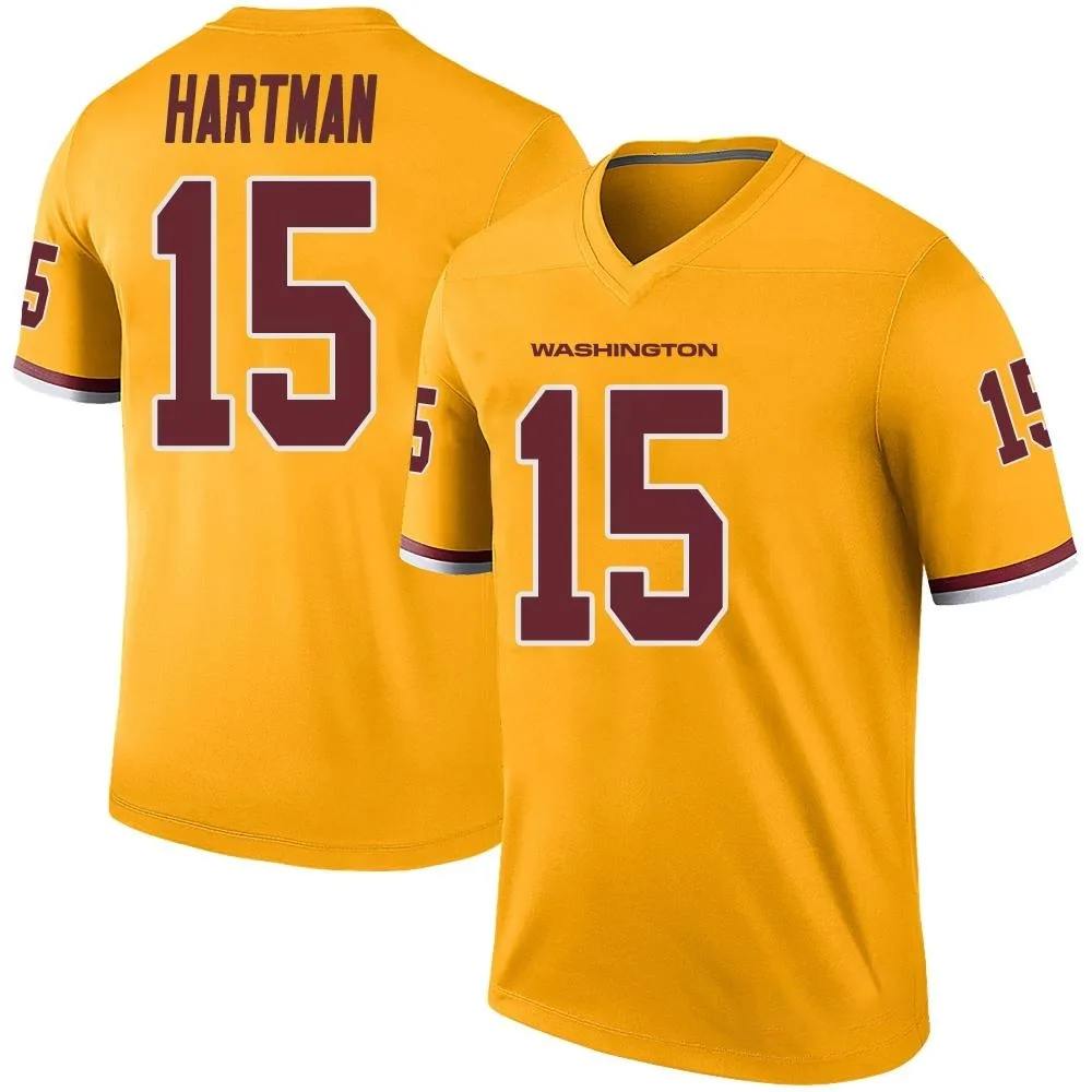 Men's Washington Commanders Sam Hartman Nike Color Rush Legend Gold Jersey Men's Washington Commanders Sam Hartman Nike Color Rush Legend Gold Jersey