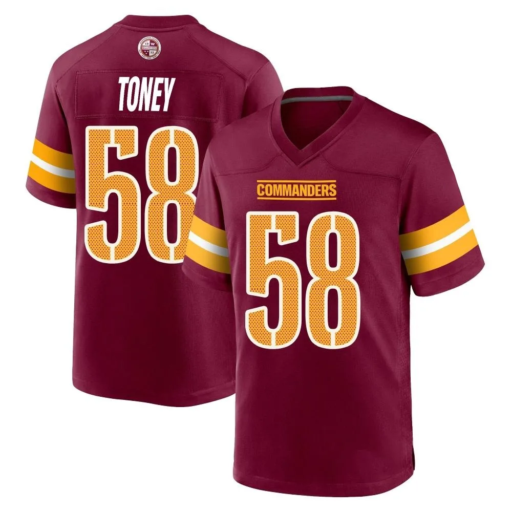 Men's Washington Commanders Shaka Toney Nike Burgundy Game Jersey Men's Washington Commanders Shaka Toney Nike Burgundy Game Jersey
