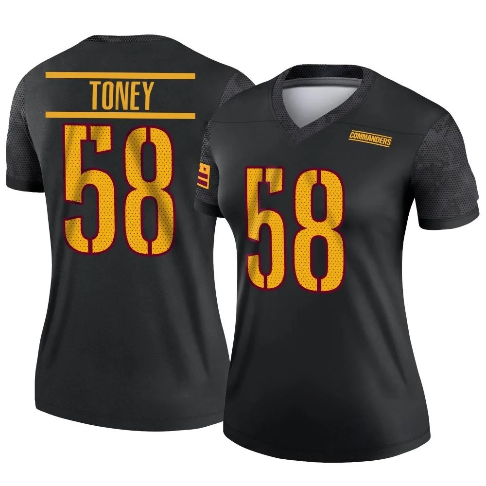 Women's Washington Commanders Shaka Toney Nike Alternate Legend Black Jersey Women's Washington Commanders Shaka Toney Nike Alternate Legend Black Jersey