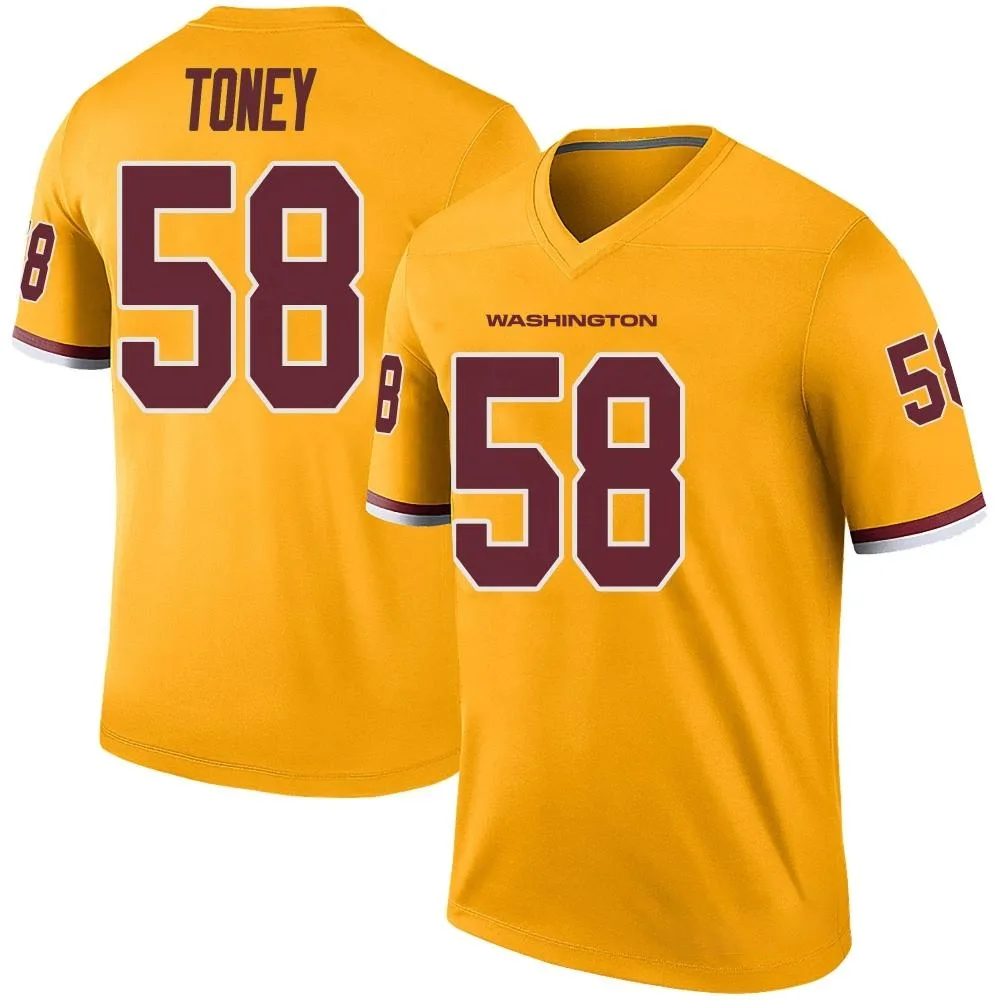 Youth Washington Commanders Shaka Toney Nike Color Rush Legend Gold Jersey Youth Washington Commanders Shaka Toney Nike Color Rush Legend Gold Jersey