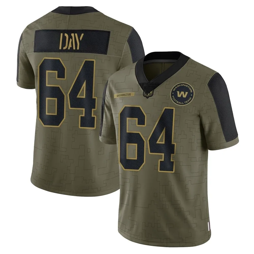 Men's Washington Commanders Sheldon Day Nike 2021 Salute To Service Limited Olive Jersey Men's Washington Commanders Sheldon Day Nike 2021 Salute To Service Limited Olive Jersey