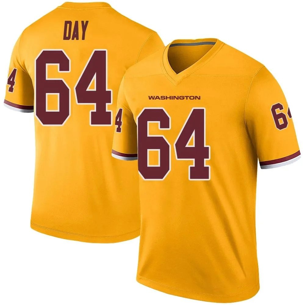 Men's Washington Commanders Sheldon Day Nike Color Rush Legend Gold Jersey Men's Washington Commanders Sheldon Day Nike Color Rush Legend Gold Jersey