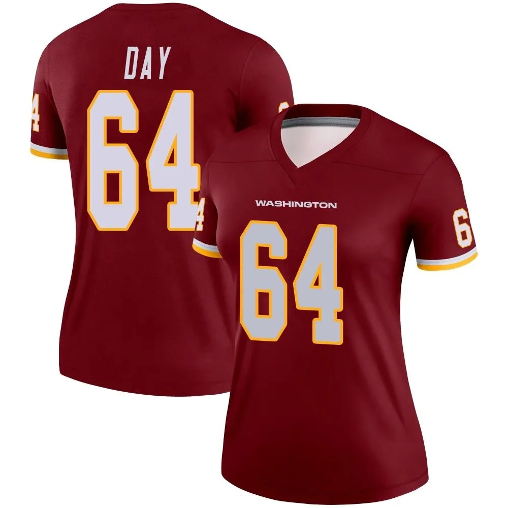 Women's Washington Commanders Sheldon Day Nike Burgundy Legend Jersey Women's Washington Commanders Sheldon Day Nike Burgundy Legend Jersey