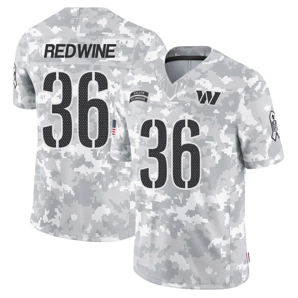 Men's Washington Commanders Sheldrick Redwine Nike 2024 Salute to Service Limited Arctic Camo Jersey Men's Washington Commanders Sheldrick Redwine Nike 2024 Salute to Service Limited Arctic Camo Jersey