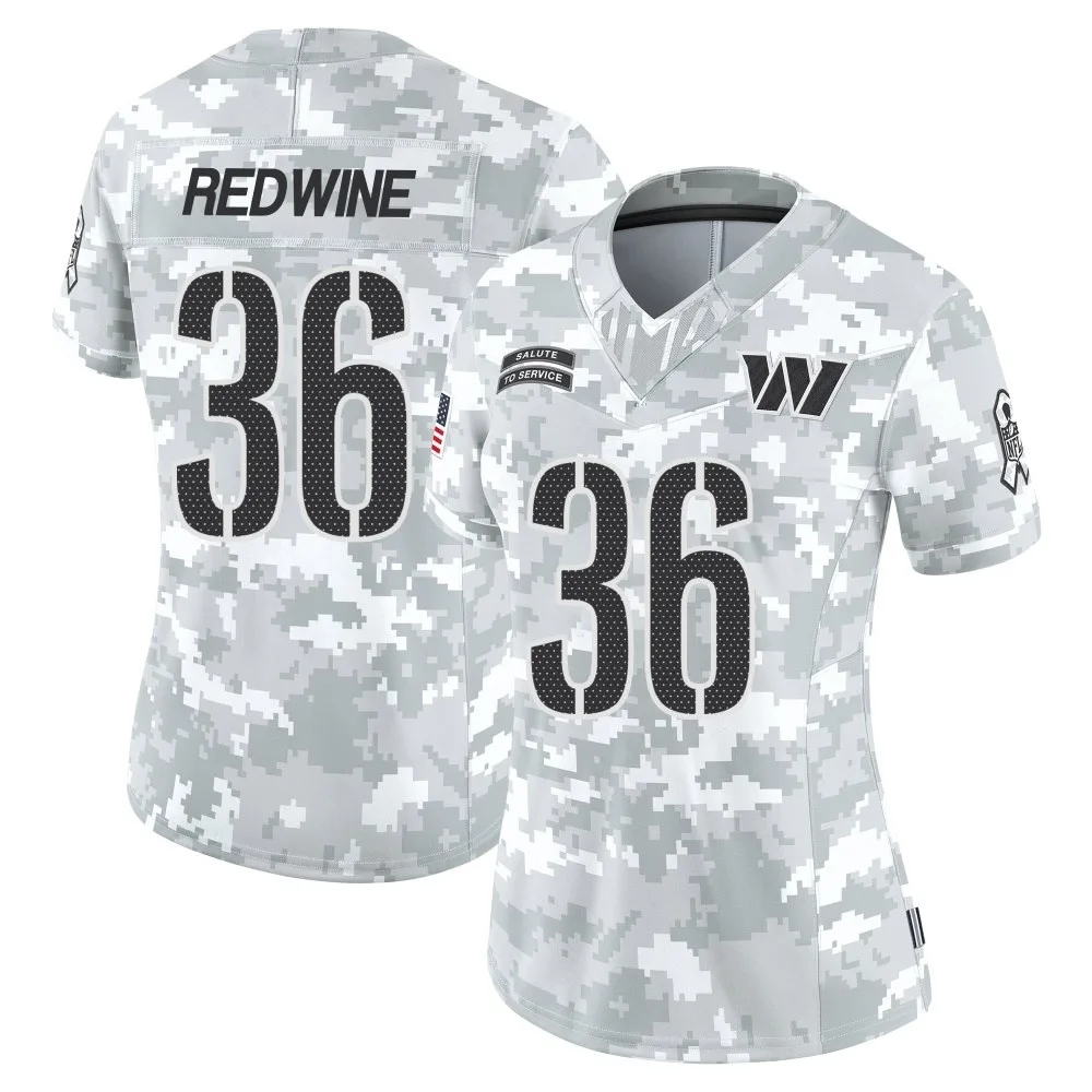 Women's Washington Commanders Sheldrick Redwine Nike 2024 Salute to Service Limited Arctic Camo Jersey Women's Washington Commanders Sheldrick Redwine Nike 2024 Salute to Service Limited Arctic Camo Jersey