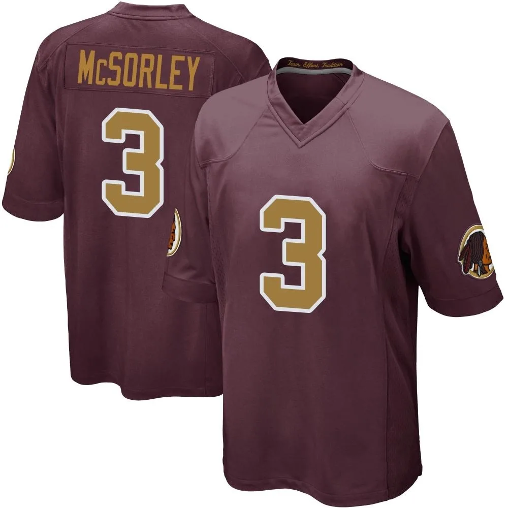 Men's Washington Commanders Trace Mcsorley Nike Burgundy Alternate Game Jersey Men's Washington Commanders Trace Mcsorley Nike Burgundy Alternate Game Jersey