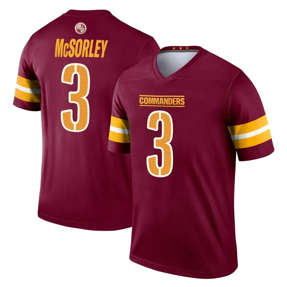 Men's Washington Commanders Trace Mcsorley Nike Burgundy Legend Jersey Men's Washington Commanders Trace Mcsorley Nike Burgundy Legend Jersey