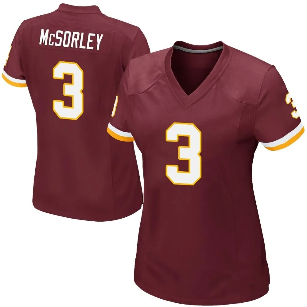 Women's Washington Commanders Trace Mcsorley Nike Burgundy Team Color Game Jersey Women's Washington Commanders Trace Mcsorley Nike Burgundy Team Color Game Jersey