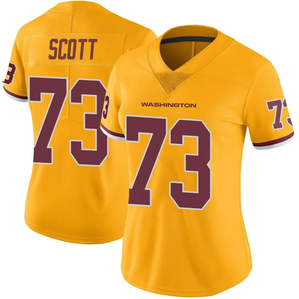 Women's Washington Commanders Trent Scott Nike Color Rush Limited Gold Jersey Women's Washington Commanders Trent Scott Nike Color Rush Limited Gold Jersey