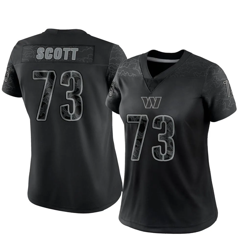 Women's Washington Commanders Trent Scott Nike Reflective Limited Black Jersey Women's Washington Commanders Trent Scott Nike Reflective Limited Black Jersey