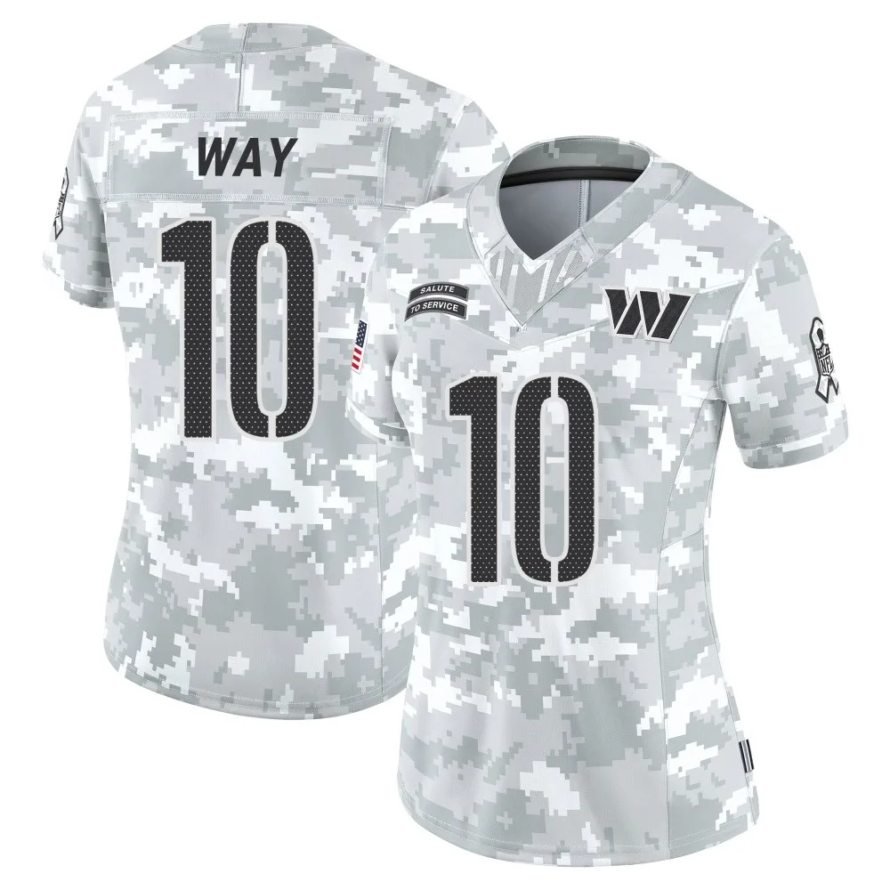 Women's Washington Commanders Tress Way Nike 2024 Salute to Service Limited Arctic Camo Jersey Women's Washington Commanders Tress Way Nike 2024 Salute to Service Limited Arctic Camo Jersey