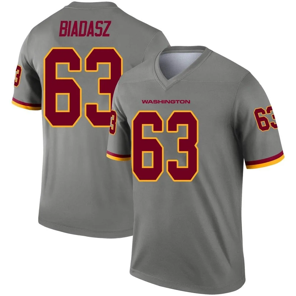 Men's Washington Commanders Tyler Biadasz Nike Inverted Legend Gray Jersey Men's Washington Commanders Tyler Biadasz Nike Inverted Legend Gray Jersey