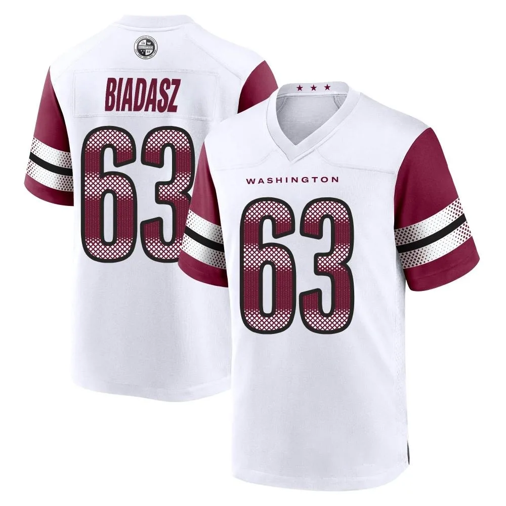 Men's Washington Commanders Tyler Biadasz Nike Game White Jersey Men's Washington Commanders Tyler Biadasz Nike Game White Jersey