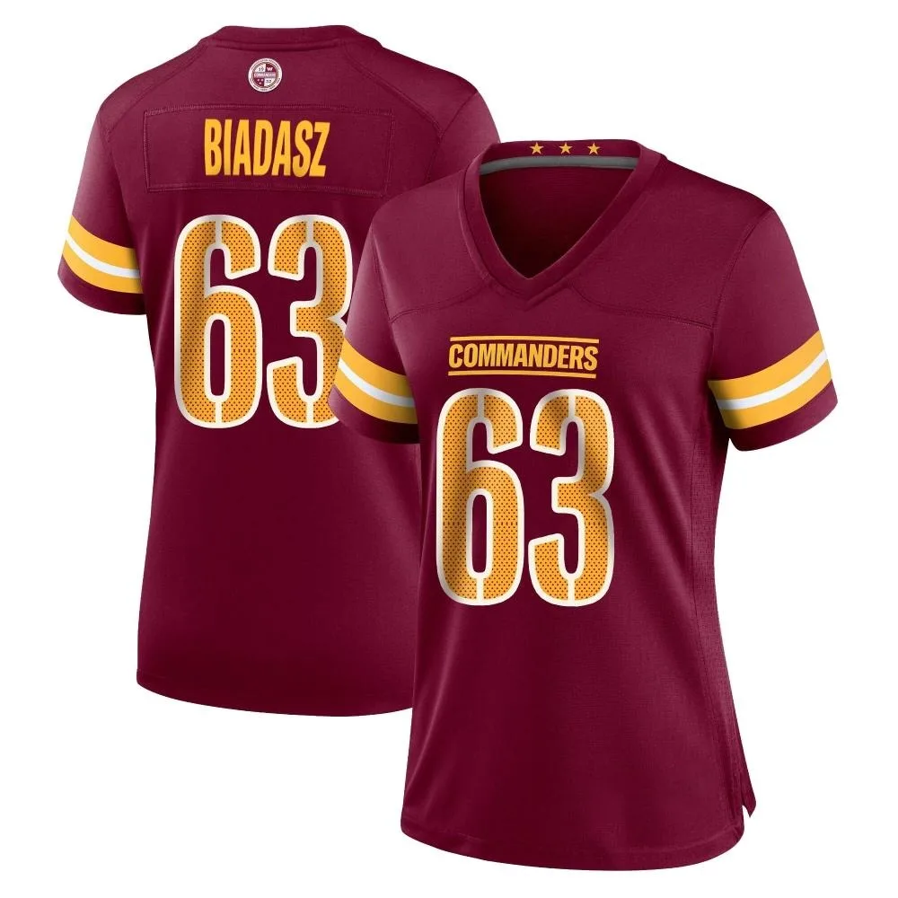 Women's Washington Commanders Tyler Biadasz Nike Burgundy Game Jersey Women's Washington Commanders Tyler Biadasz Nike Burgundy Game Jersey