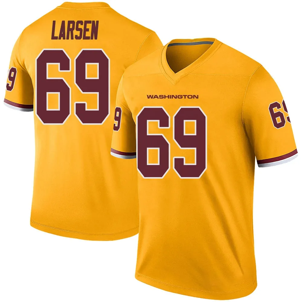 Men's Washington Commanders Tyler Larsen Nike Color Rush Legend Gold Jersey Men's Washington Commanders Tyler Larsen Nike Color Rush Legend Gold Jersey