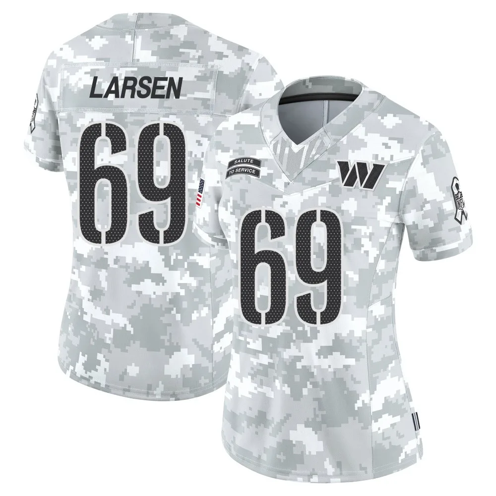 Women's Washington Commanders Tyler Larsen Nike 2024 Salute to Service Limited Arctic Camo Jersey Women's Washington Commanders Tyler Larsen Nike 2024 Salute to Service Limited Arctic Camo Jersey