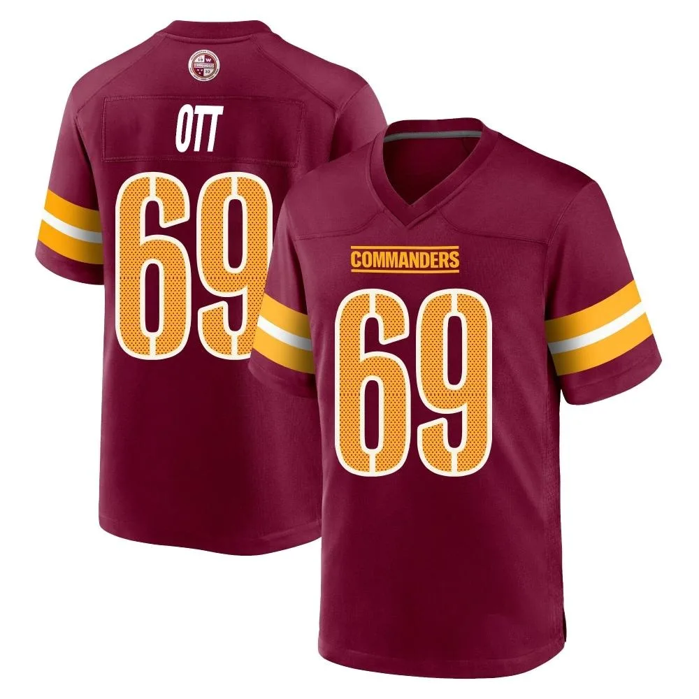 Men's Washington Commanders Tyler Ott Nike Burgundy Game Jersey Men's Washington Commanders Tyler Ott Nike Burgundy Game Jersey