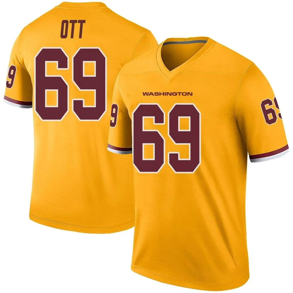 Men's Washington Commanders Tyler Ott Nike Color Rush Legend Gold Jersey Men's Washington Commanders Tyler Ott Nike Color Rush Legend Gold Jersey