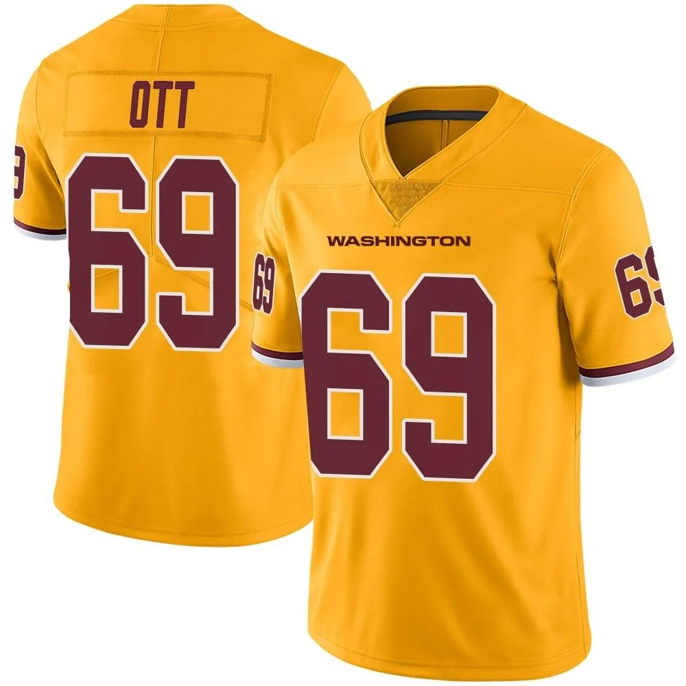 Men's Washington Commanders Tyler Ott Nike Color Rush Limited Gold Jersey Men's Washington Commanders Tyler Ott Nike Color Rush Limited Gold Jersey
