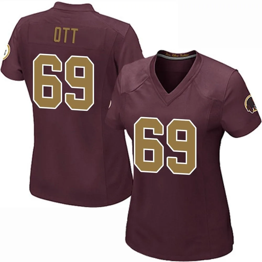 Women's Washington Commanders Tyler Ott Nike Burgundy Alternate Game Jersey Women's Washington Commanders Tyler Ott Nike Burgundy Alternate Game Jersey