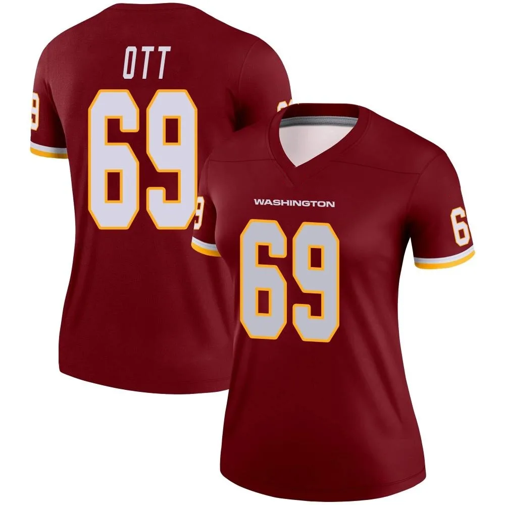 Women's Washington Commanders Tyler Ott Nike Burgundy Legend Jersey Women's Washington Commanders Tyler Ott Nike Burgundy Legend Jersey