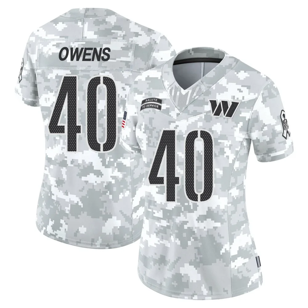 Women's Washington Commanders Tyler Owens Nike 2024 Salute to Service Limited Arctic Camo Jersey Women's Washington Commanders Tyler Owens Nike 2024 Salute to Service Limited Arctic Camo Jersey