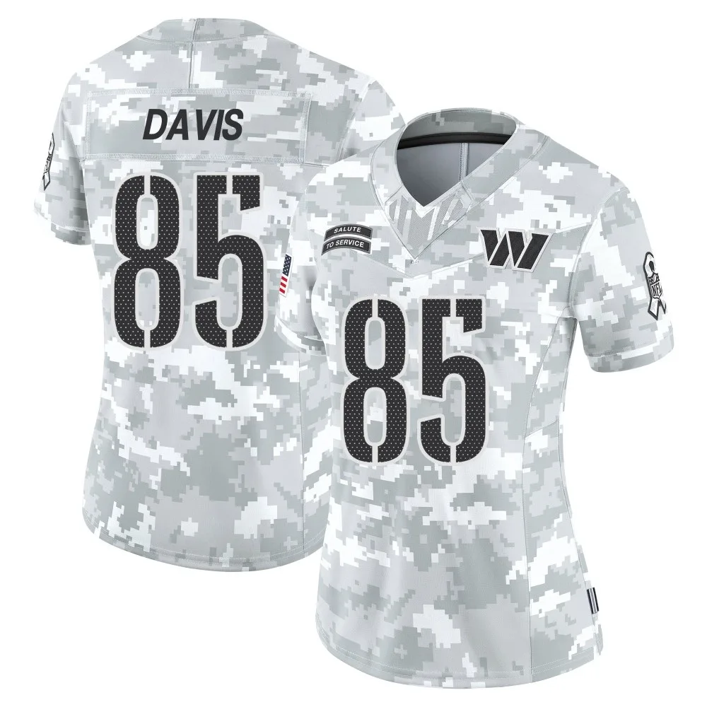 Women's Washington Commanders Vernon Davis Nike 2024 Salute to Service Limited Arctic Camo Jersey Women's Washington Commanders Vernon Davis Nike 2024 Salute to Service Limited Arctic Camo Jersey