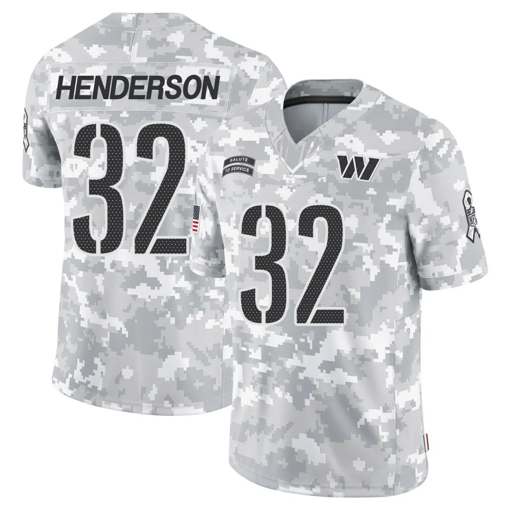 Men's Washington Commanders Xavier Henderson Nike 2024 Salute to Service Limited Arctic Camo Jersey Men's Washington Commanders Xavier Henderson Nike 2024 Salute to Service Limited Arctic Camo Jersey