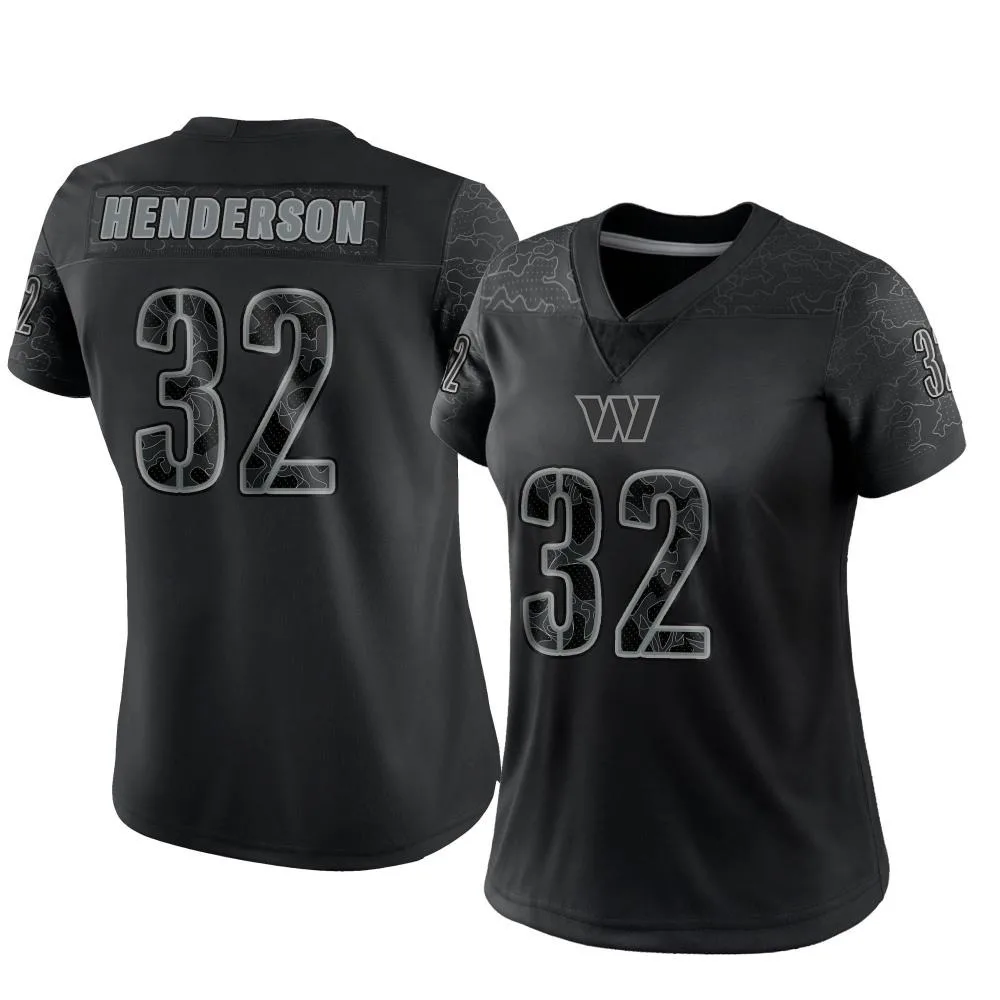 Women's Washington Commanders Xavier Henderson Nike Reflective Limited Black Jersey Women's Washington Commanders Xavier Henderson Nike Reflective Limited Black Jersey